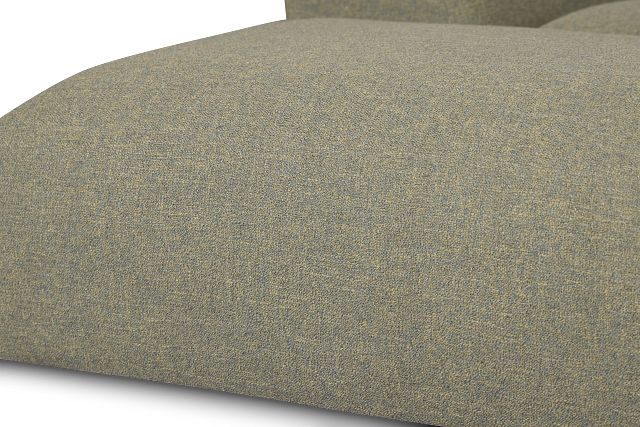 Baylor Green Fabric 5-piece Left Facing Bumper Sectional