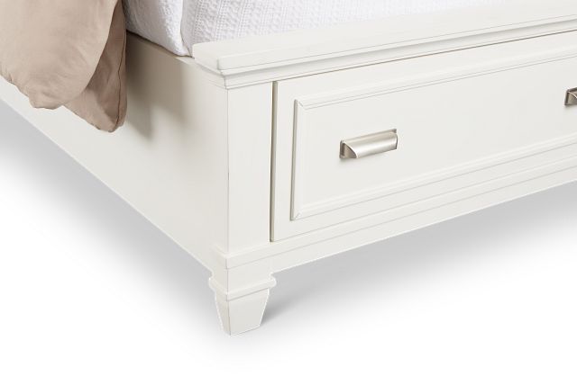 Cape Cod Ivory Panel Storage Bed