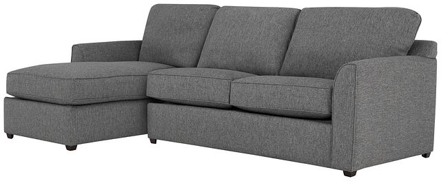Asheville Gray Fabric Left Chaise Sectional