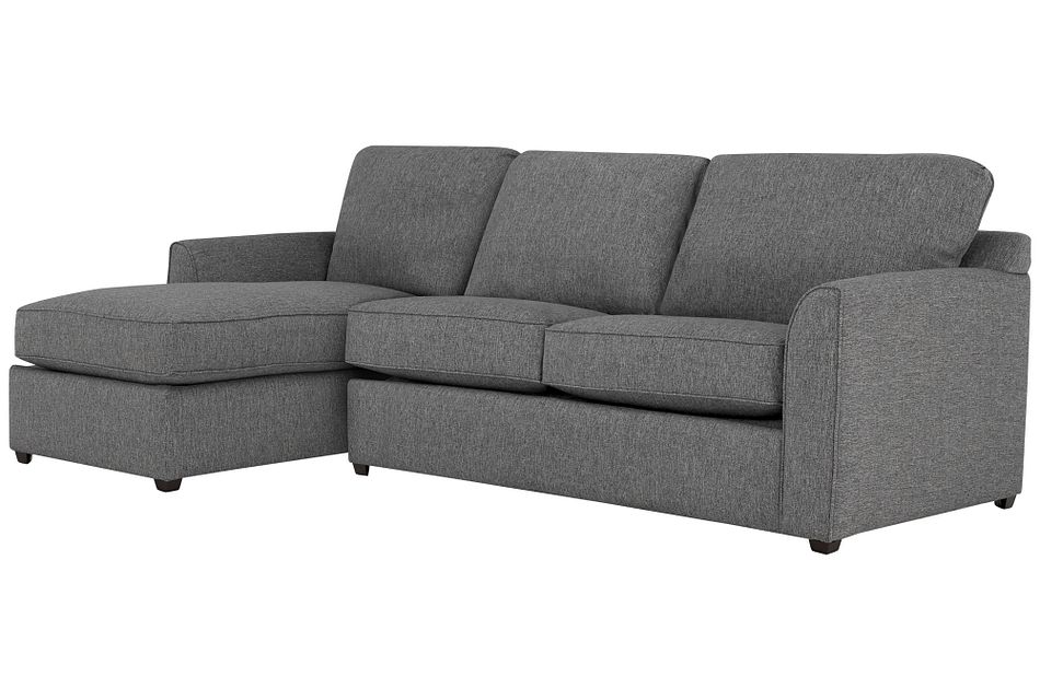 Asheville Gray Fabric Left Chaise Sectional