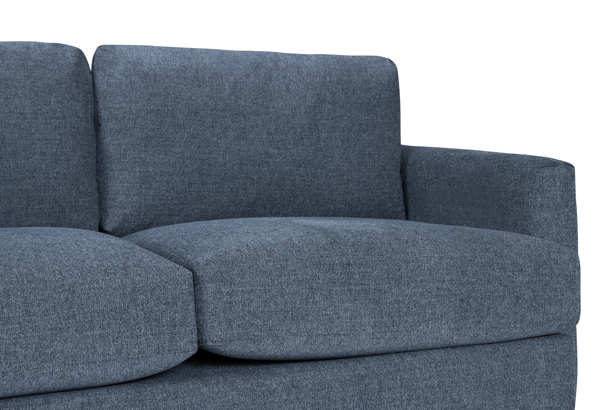 Noah Blue Fabric Left Chaise Sectional