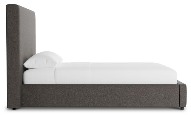 Grayton Elite Dark Gray 54" Upholstered Platform Bed