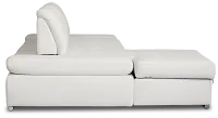 Eden White Micro Left Chaise Sleeper Sectional