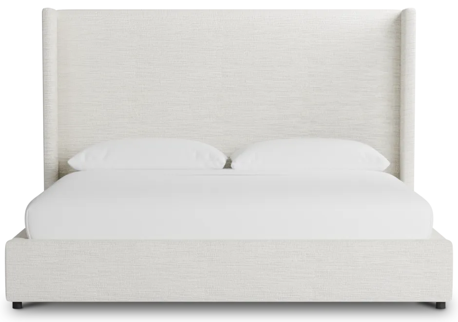 Captiva Maguire Ivory 60" Upholstered Shelter Bed