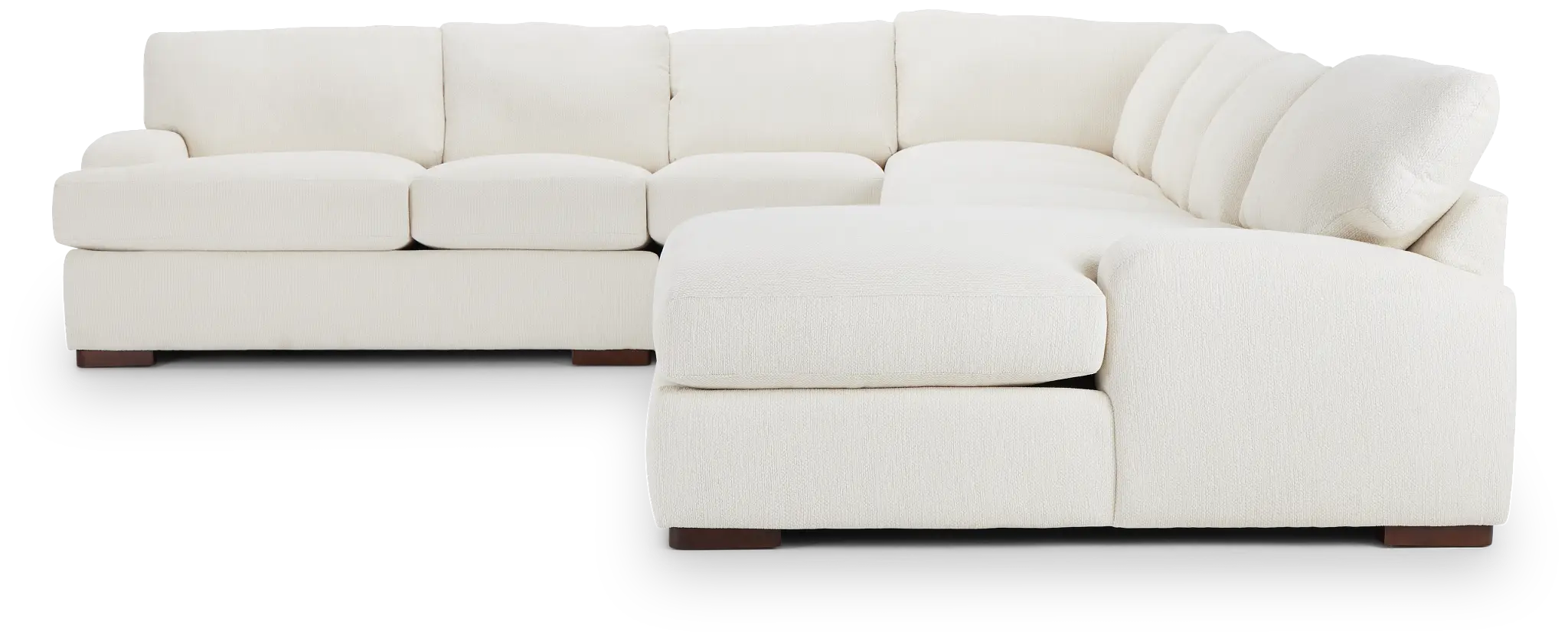Alpha White Fabric Large Right Chaise Sectional Alpha White Fabric Large Right Chaise Sectional