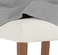 Destination Light Gray Short Slipcover Chair With Light Tone Leg