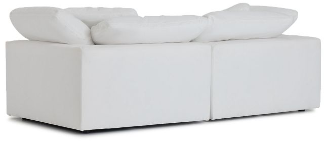 Nixon White Fabric 2 Piece Modular Sofa