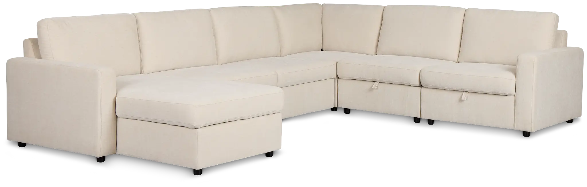 Addie Beige Fabric Medium Left Chaise Storage Sleeper Sectional Addie Beige Fabric Medium Left Chaise Storage Sleeper Sectional
