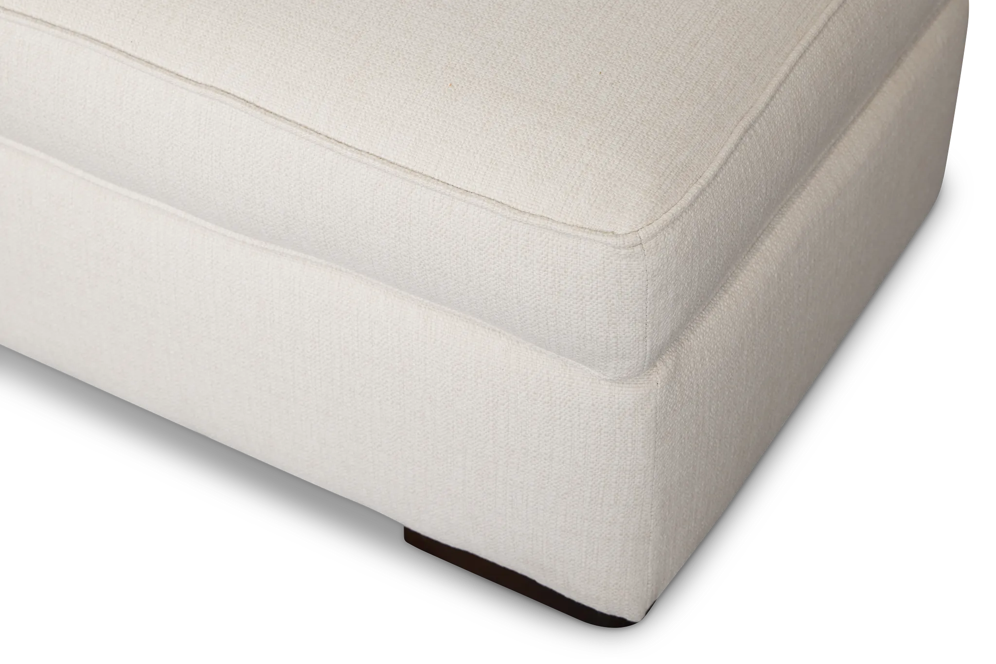 Sinclair Light Beige Fabric Ottoman