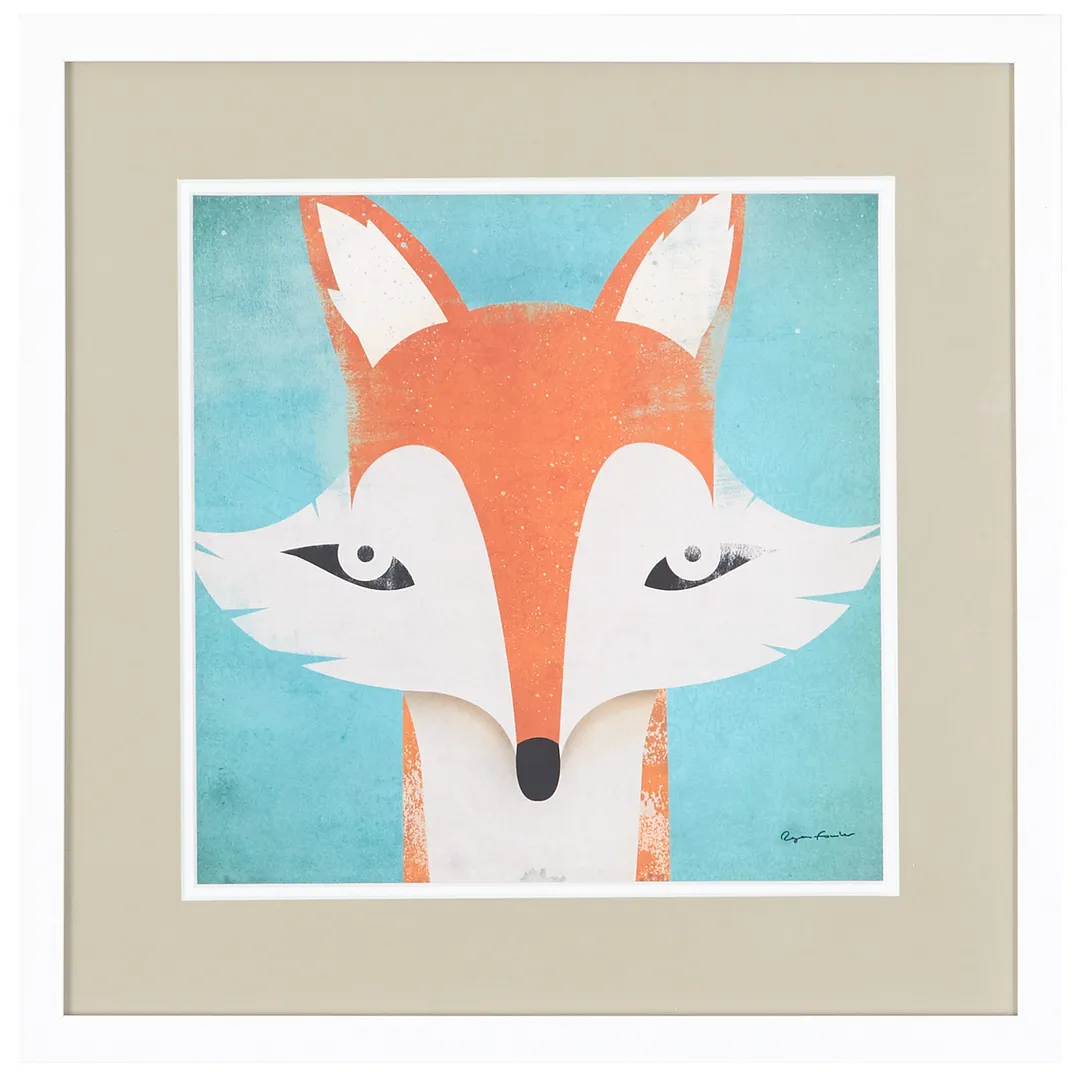 Fox Orange Framed Wall Art