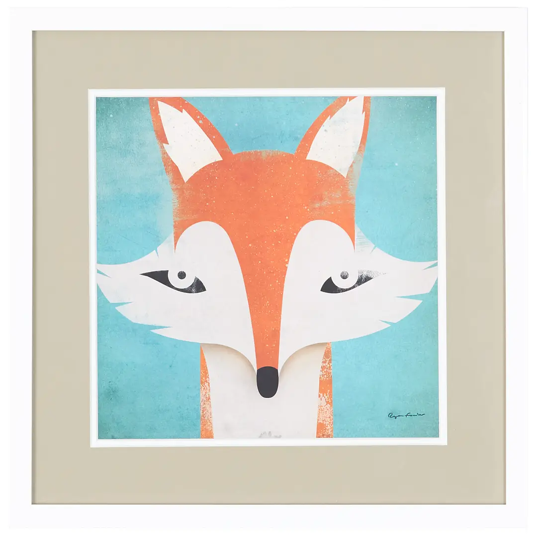 Fox Orange Framed Wall Art Fox Orange Framed Wall Art
