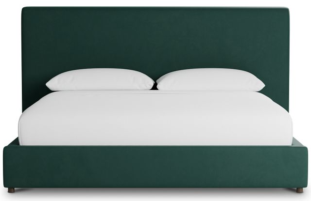 Grayton Joya Green 54" Upholstered Platform Bed