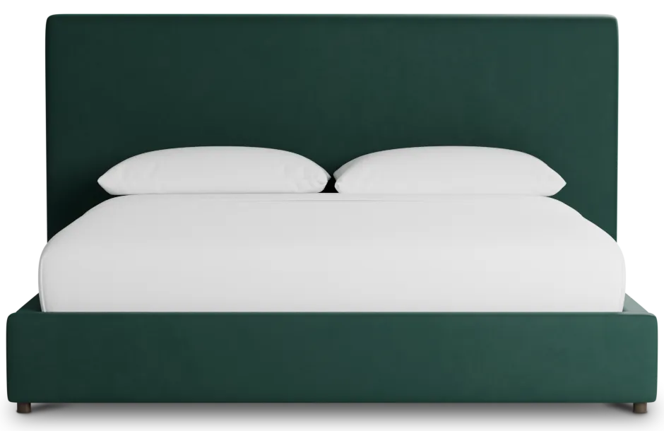 Grayton Joya Green 54" Upholstered Platform Bed