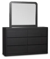Emory Black Dresser & Mirror