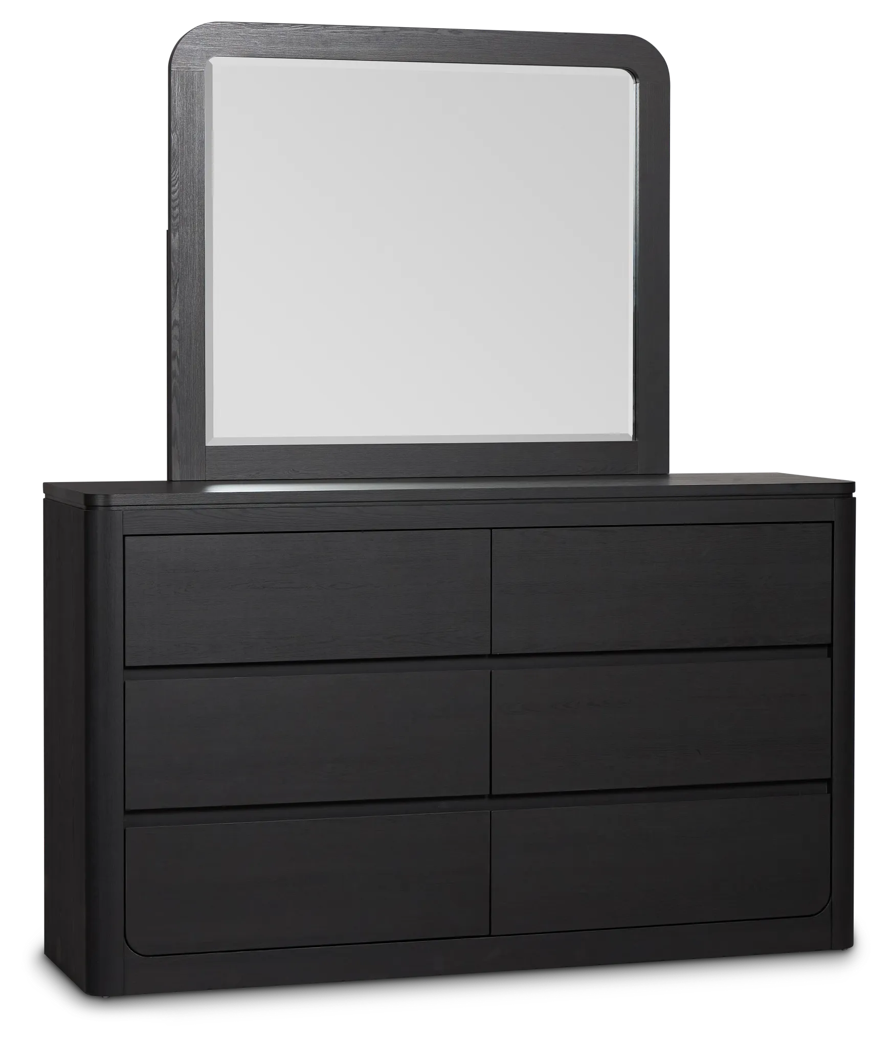 Emory Black Dresser & Mirror