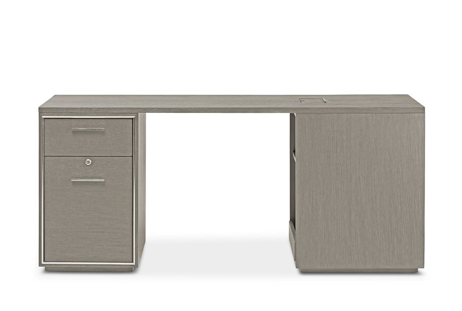 Highline Gray Peninsula Desk Home Office Desks City Furniture