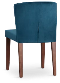 Bentley Dark Blue Velvet Upholstered Side Chair