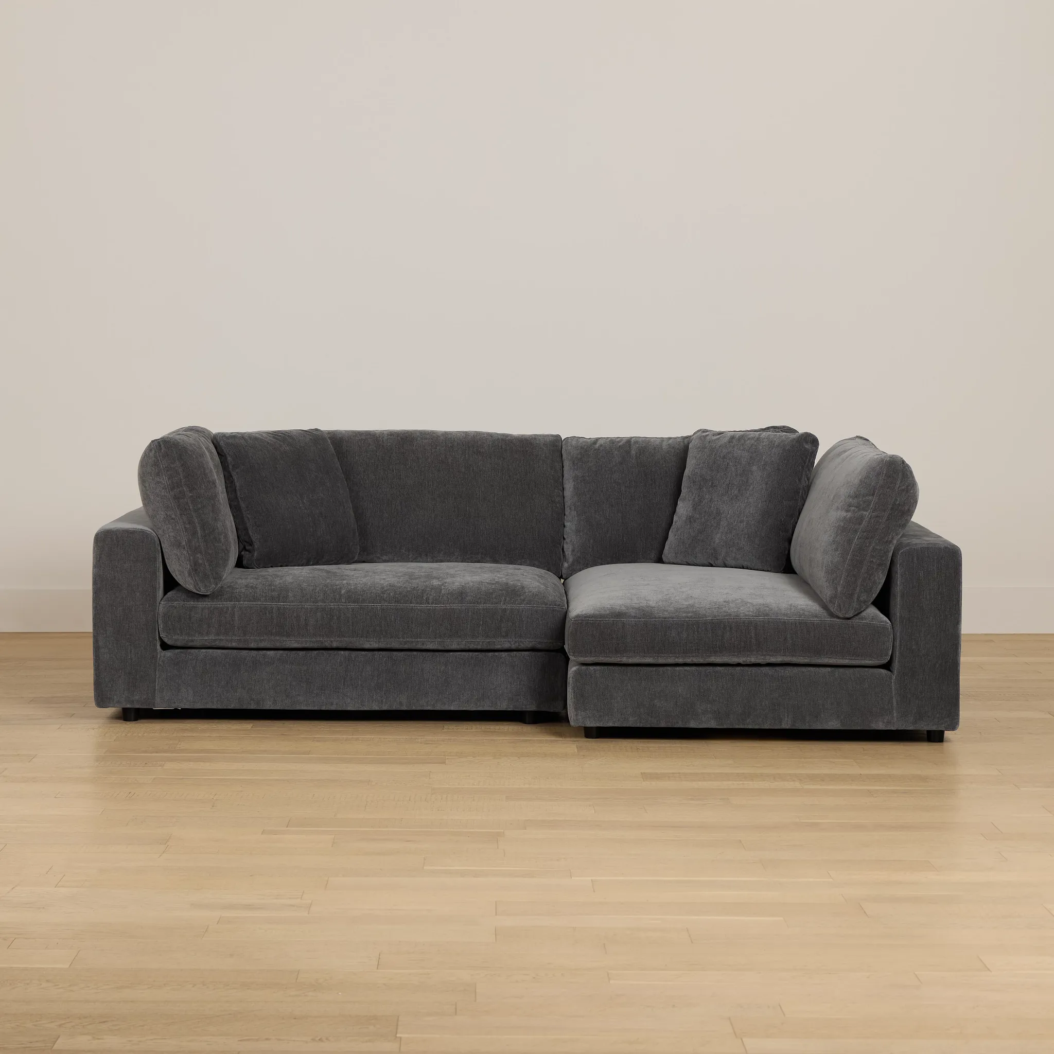 Lounge Dark Gray Fabric Right Chaise Sectional