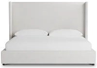 Captiva Linen Light Beige 60" Upholstered Shelter Bed