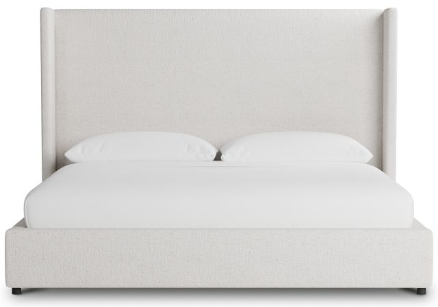 Captiva Linen Light Beige 60" Upholstered Shelter Bed