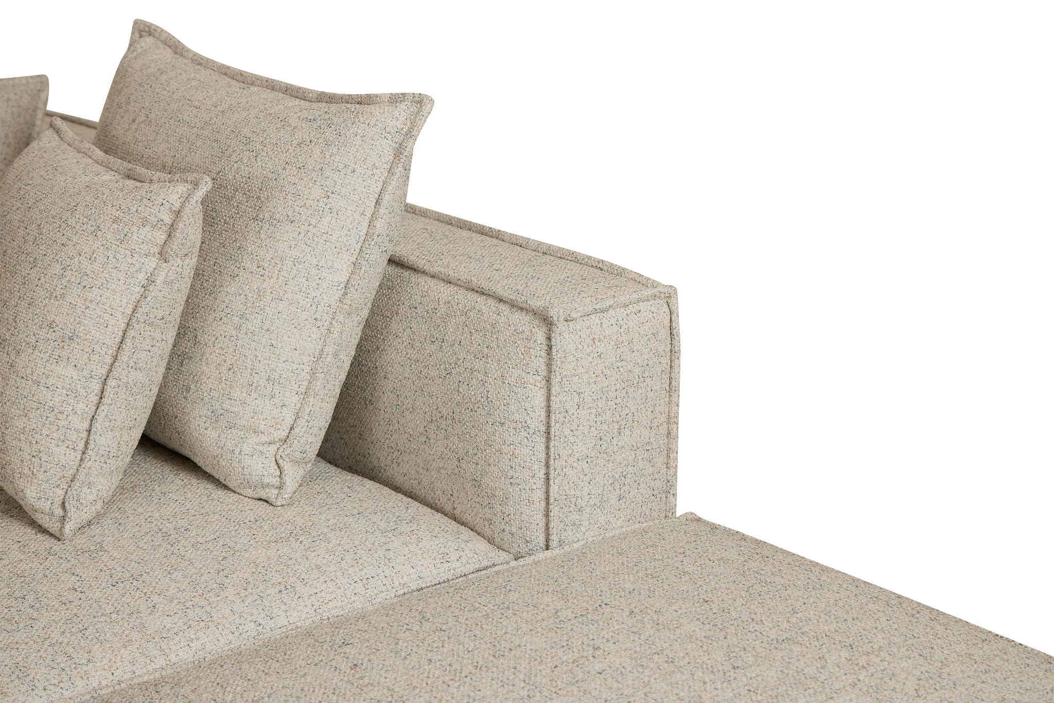 Tatum Beige Fabric 6-piece Pit Sectional