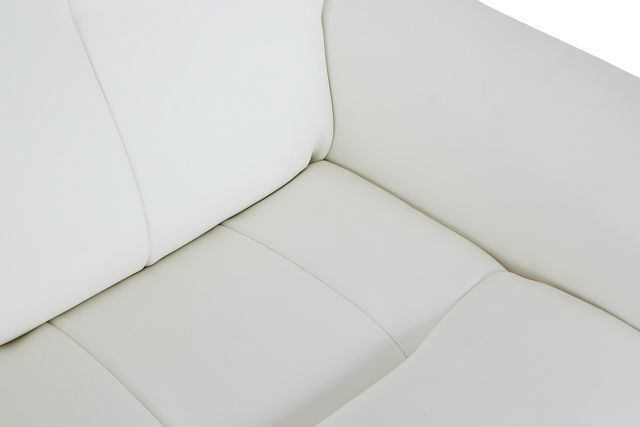 Evans White Micro Recliner & Ottoman