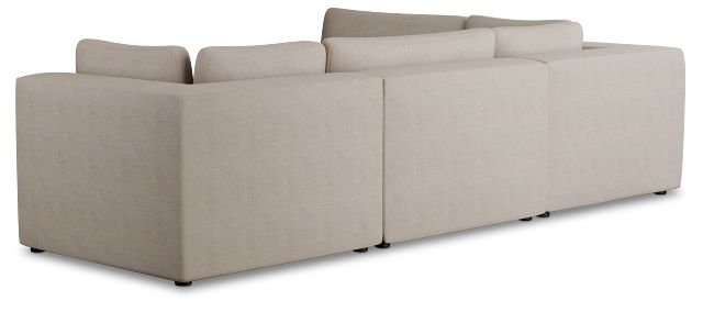 Destin Sutton Beige Fabric 4-piece Modular Sectional