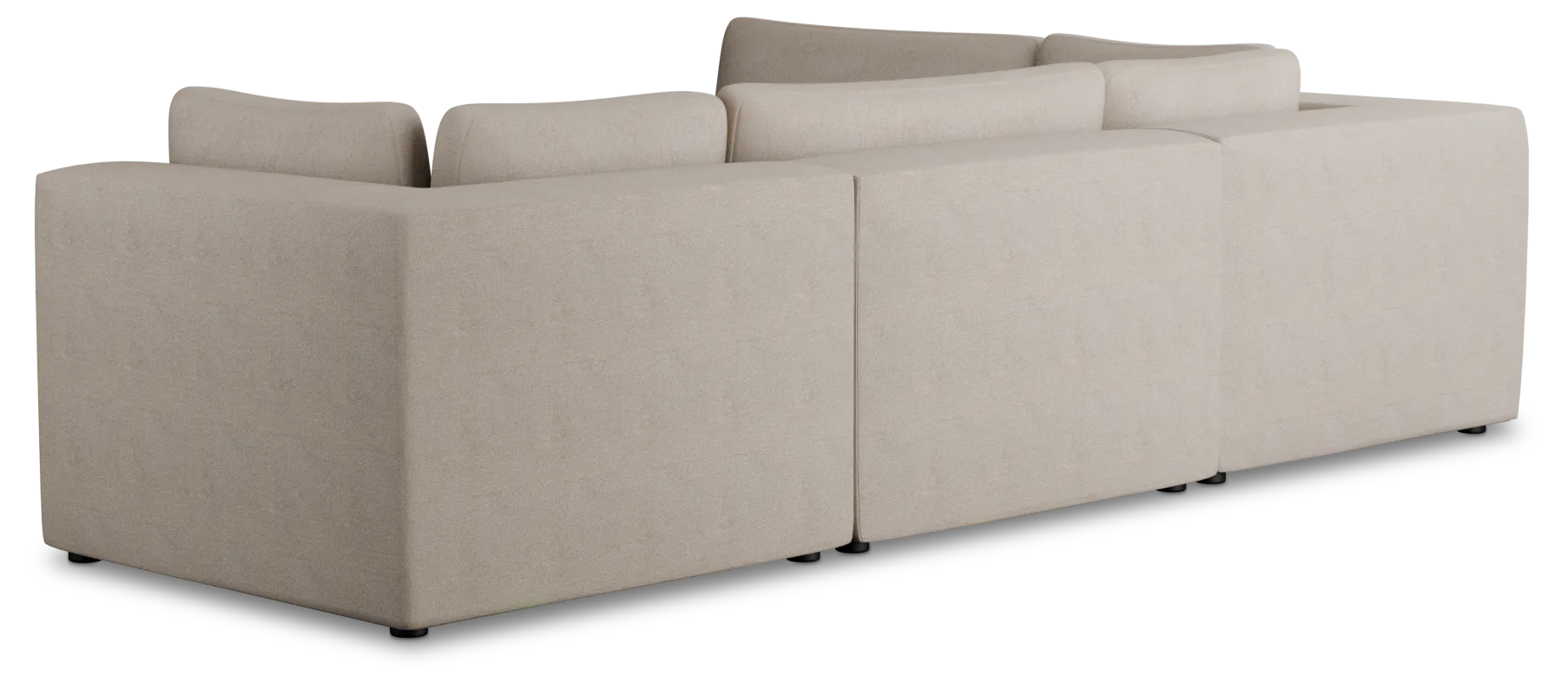 Destin Sutton Beige Fabric 4-piece Modular Sectional