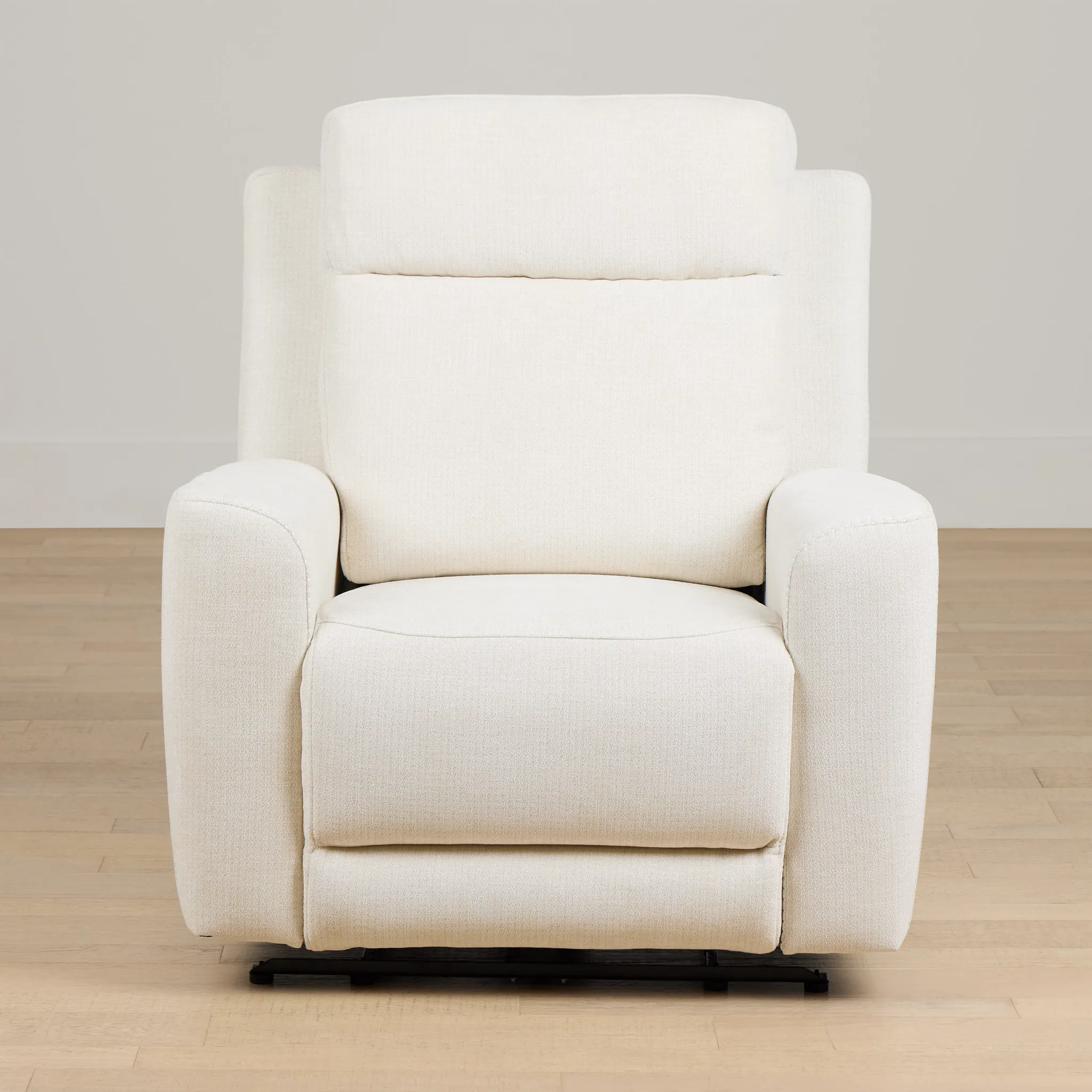 Dean White Fabric Power Recliner