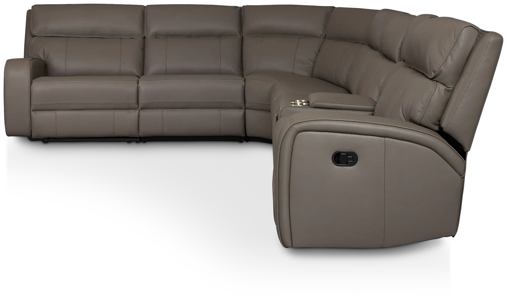 Rhett Gray Micro Large Two-arm Manually Reclining Sectional Rhett Gray Micro Large Two-arm Manually Reclining Sectional