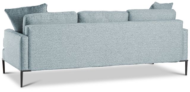 Morgan Teal Fabric Sofa With Metal Legs (4)