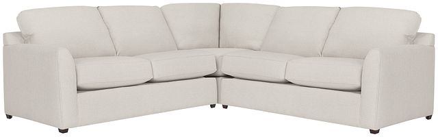 Asheville Light Taupe Fabric Two-arm Left Innerspring Sleeper Sectional