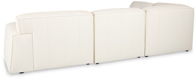 Blanca White Leather 5-piece Bumper Sectional