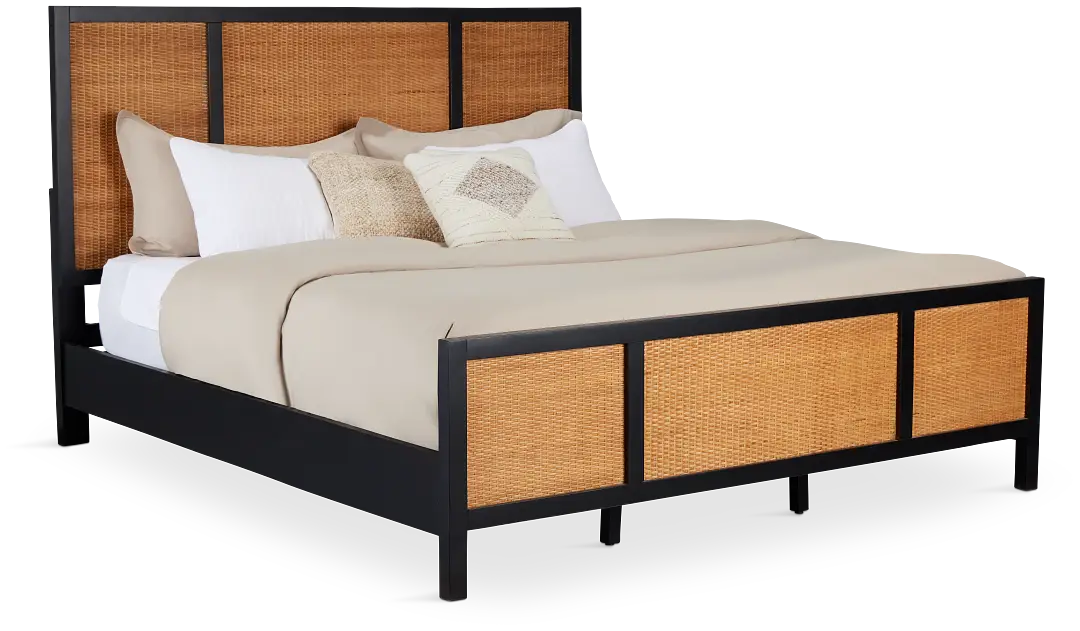 Venice Black Woven Panel Bed Venice Black Woven Panel Bed