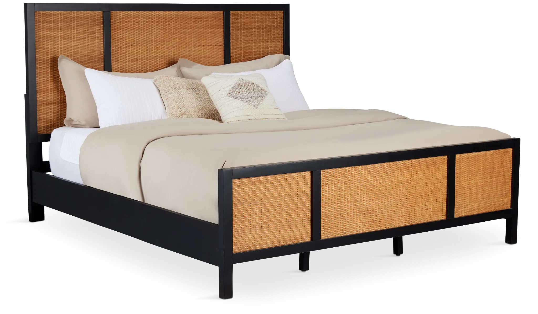 Venice Black Woven Panel Bed