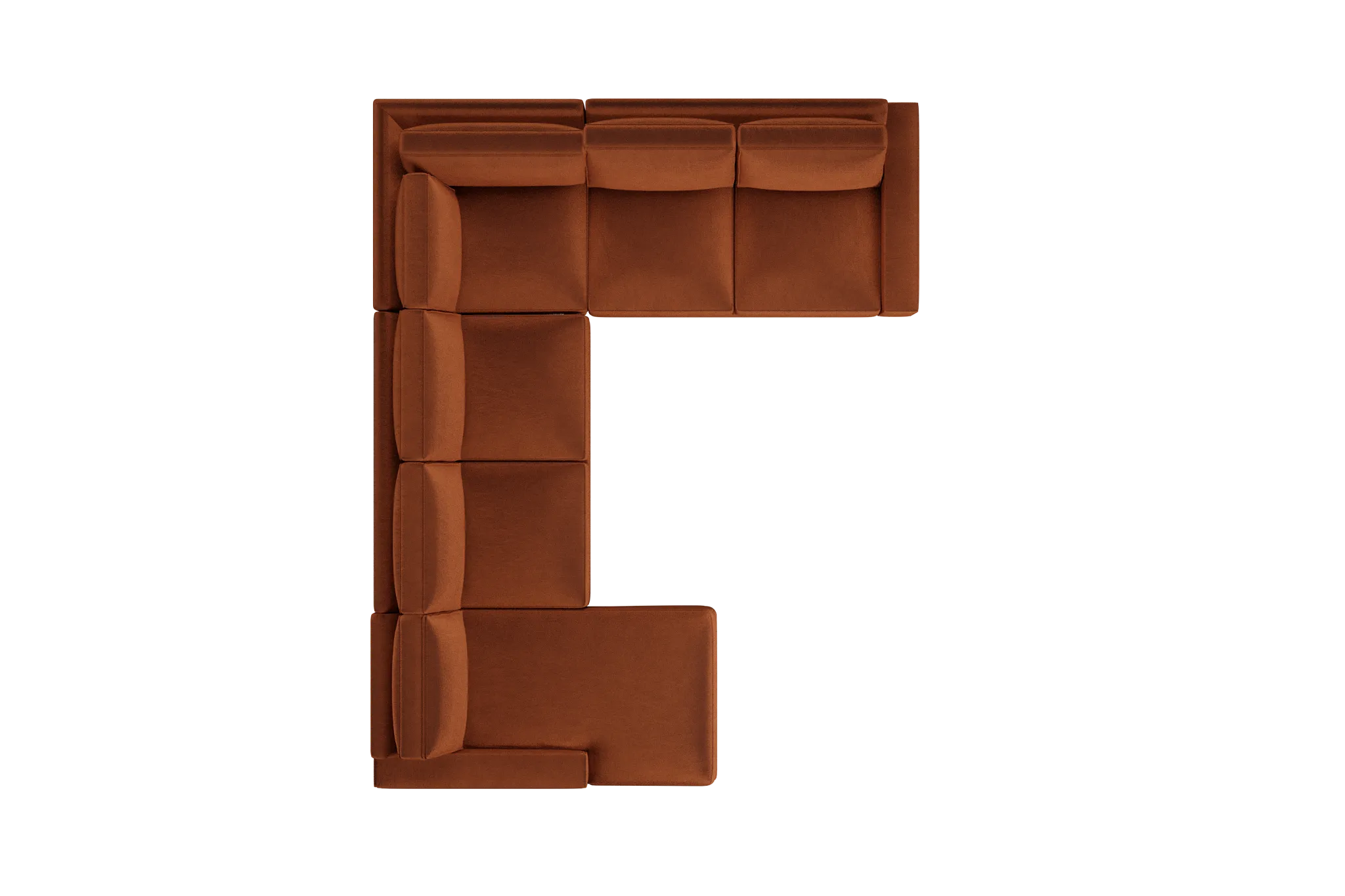 Edgewater Joya Orange Medium Left Chaise Sectional