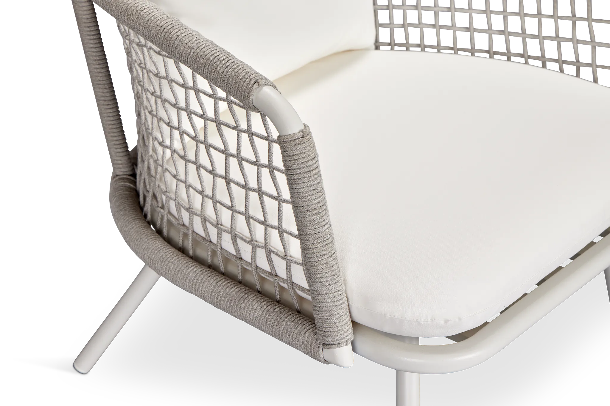 Antigua White Rope Arm Chair