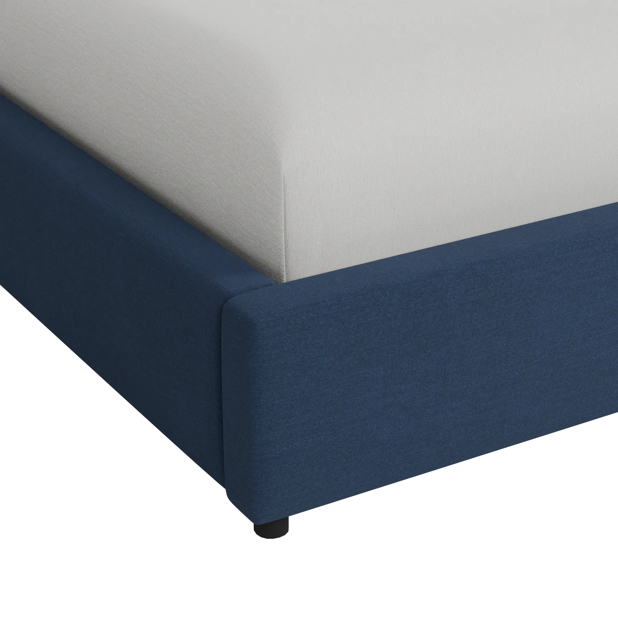 Grayton Peyton Dark Blue 54" Upholstered Platform Bed