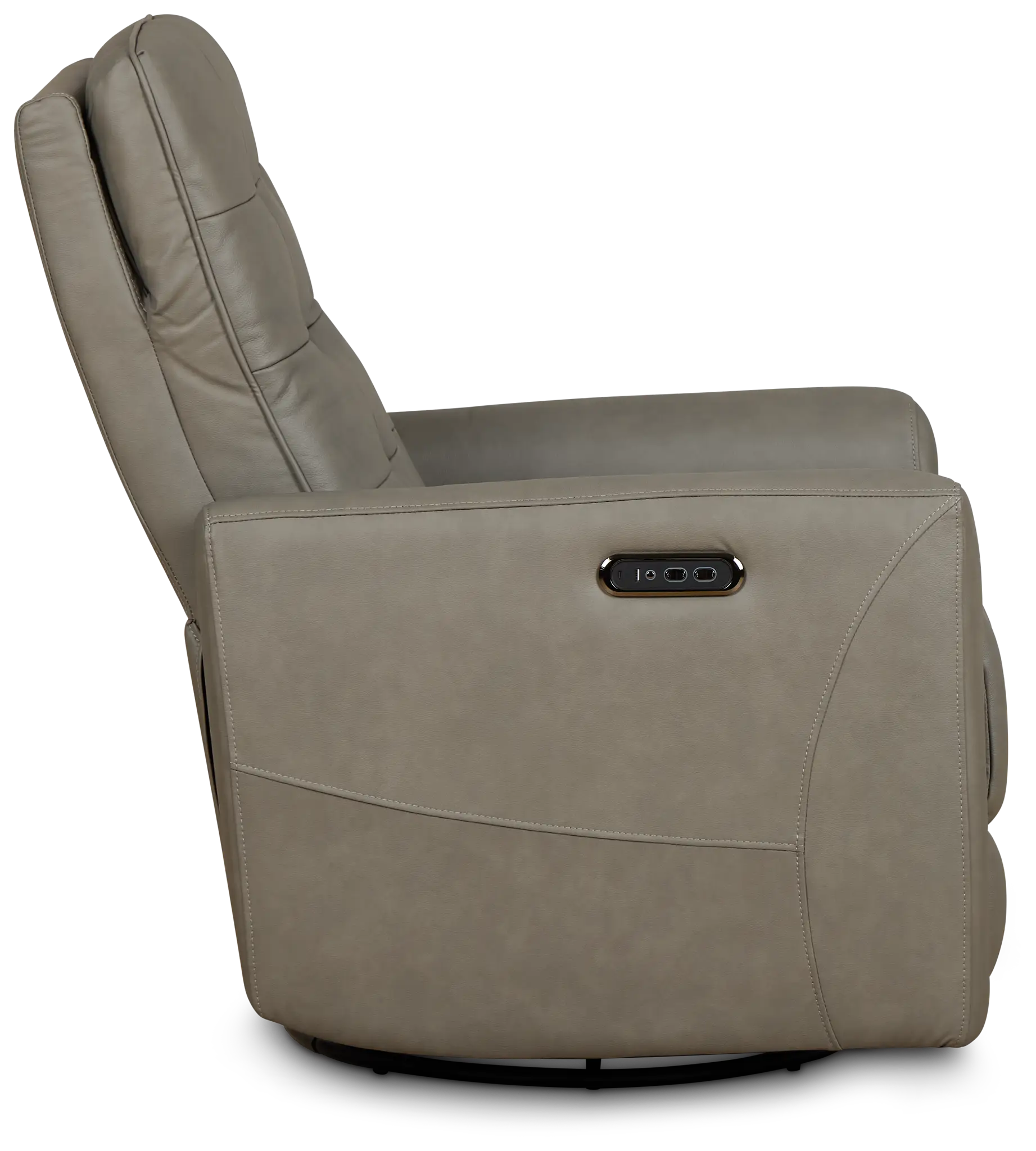 Izzy Light Gray Lthr/vinyl Power Swivel Glider Recliner Izzy Light Gray Lthr/vinyl Power Swivel Glider Recliner