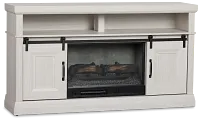 Brookridge White 65" Tv Stand With Fireplace Insert