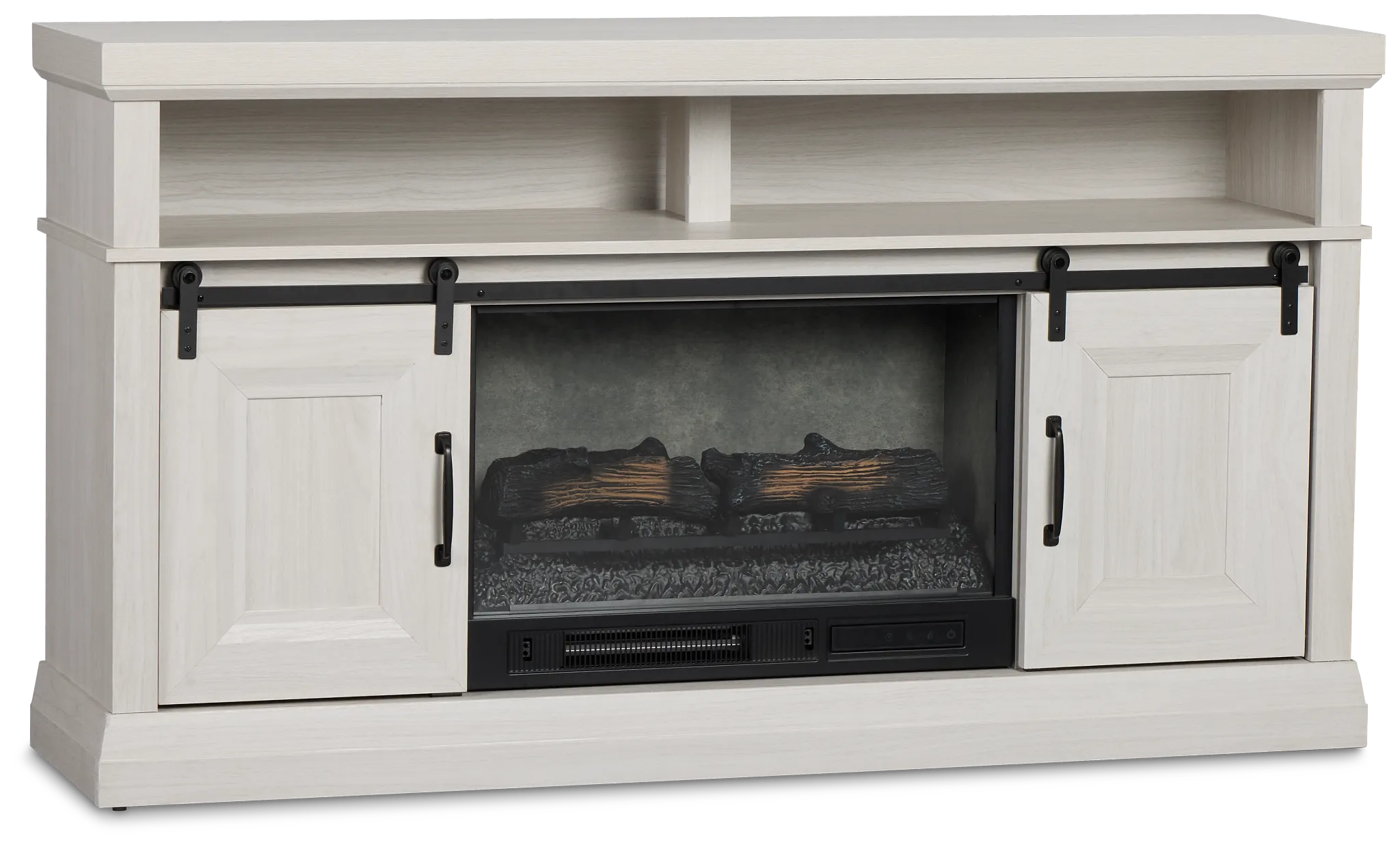 Brookridge White 65" Tv Stand With Fireplace Insert