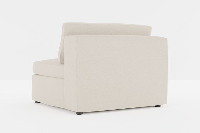Destin Suave Beige Fabric Armless Chair