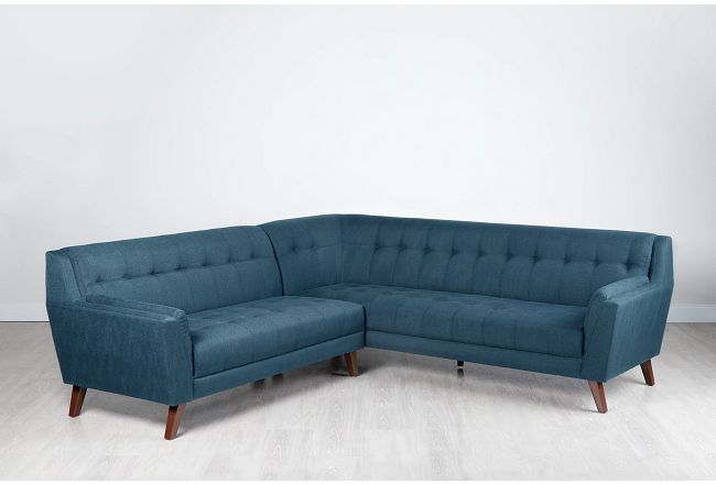 Tahoe Dark Blue Fabric Two-arm Sectional