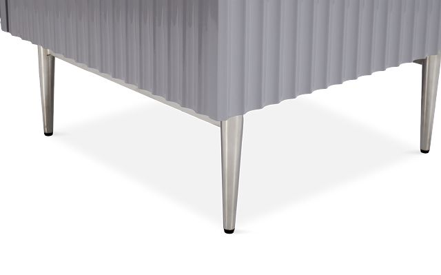 Surge Gray Rectangular End Table