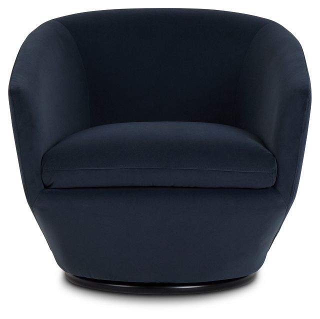 Darian Dark Gray Velvet Swivel Accent Chair (3)