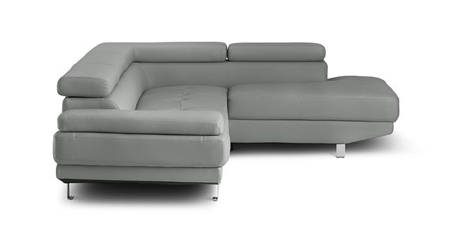 Zane Dark Gray Micro Right Chaise Sectional