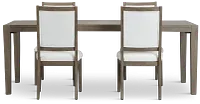 Alden Gray Rect Table & 4 Chairs