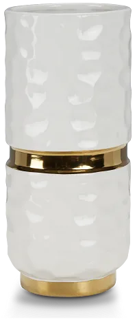 Celine White Short Vase