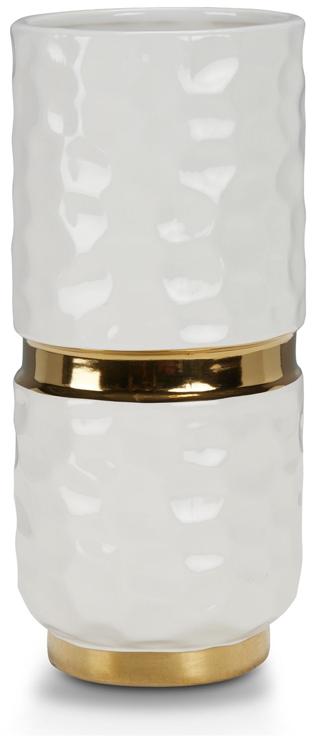 Celine White Short Vase