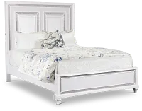 Milan White Panel Bed